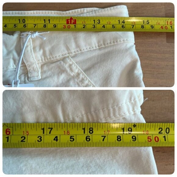 Marine Layer Maya Slim Straight Leg Utility Pant Size 4 Antique White - Picture 8 of 11